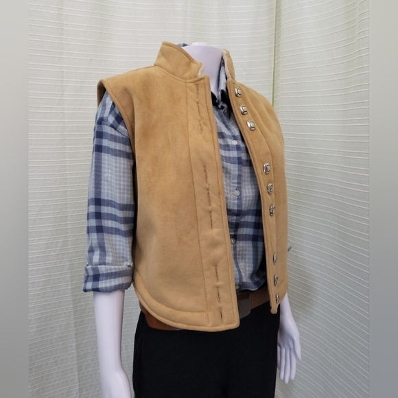 County Clothing Cheyenne Collection Vest Western Faux Suede/Sherpa Women's S - Picture 2 of 10